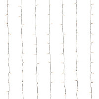 Guirlande lumineuse Frange câble transparent 240 LED blanc chaud