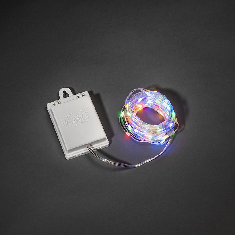 Guirlande lumineuse gouttes LED multicolore extérieur cable transparent