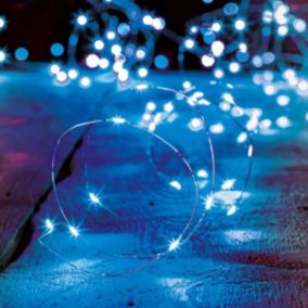 Guirlande lumineuse intérieur 2m bleu 20 led à piles - feeric lights & christmas