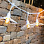 Guirlande lumineuse LED Chic White Light Lumisky E27 1000 m 10W IP64 blanc chaud L.6m rétro structuré blanc mat