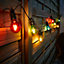Guirlande lumineuse LED connectée intérieure et extérieure multicolore câble noir 8 fonctions 17,85 m décor ampoule