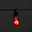 Guirlande lumineuse LED connectée intérieure et extérieure multicolore câble noir 8 fonctions 17,85 m décor ampoule