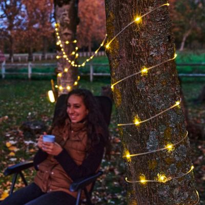 Guirlande lumineuse LED extérieur batterie USB rechargeable IP44 L.9,9 m GoodHome