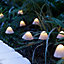 Guirlande lumineuse LED intégré Champy Lumisky 20 lm 0,06W IP44 blanc chaud L.3,8m champignon vert et blanc