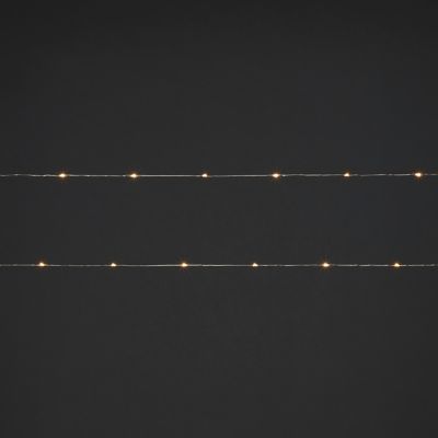 Guirlande lumineuse LED intérieure blanc chaud câble argenté 1,8 m