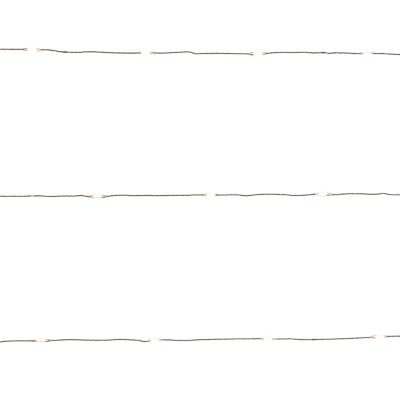 Guirlande lumineuse LED intérieure blanc chaud câble argenté 8 m