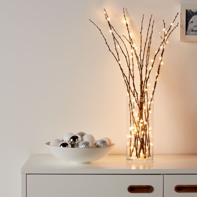 Guirlande lumineuse LED intérieure blanc chaud câble cuivre 8,22 m décor étoile