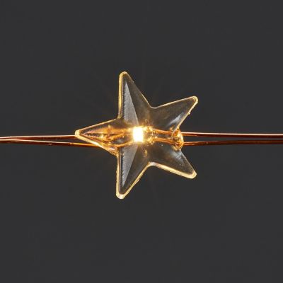 Guirlande lumineuse LED intérieure blanc chaud câble cuivre 8,22 m décor étoile
