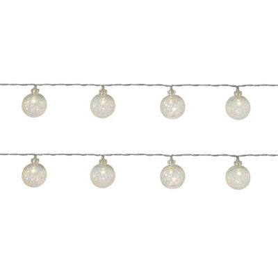 Guirlande lumineuse LED intérieure blanc chaud câble transparent 1,65 m décor boule