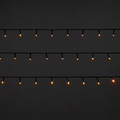 Guirlande lumineuse LED intérieure blanc chaud câble vert 8 fonctions 20 m