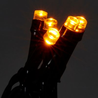 Guirlande lumineuse LED intérieure blanc chaud câble vert 8 fonctions 20 m