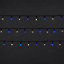 Guirlande lumineuse LED intérieure blanc froid/bleu câble vert 8 fonctions 20 m