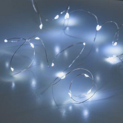Guirlande lumineuse LED intérieure blanc froid câble argenté 1,8 m
