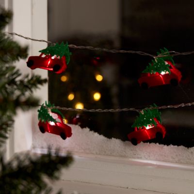 Guirlande lumineuse LED intérieure blanc froid câble transparent 1,65 m décor voiture