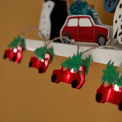Guirlande lumineuse LED intérieure blanc froid câble transparent 1,65 m décor voiture