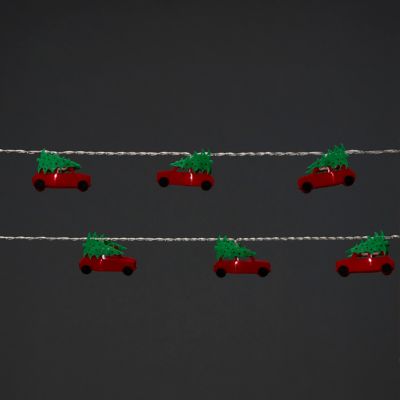 Guirlande lumineuse LED intérieure blanc froid câble transparent 1,65 m décor voiture
