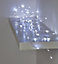Guirlande lumineuse LED intérieure blanc froid et blanc chaud câble argenté 12 fonctions 26,42 m