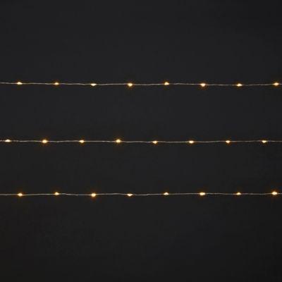 Guirlande lumineuse LED intérieure blanc froid et blanc chaud câble argenté 12 fonctions 26,42 m