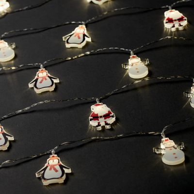 Guirlande lumineuse LED intérieure blanc froid et blanc chaud câble transparent 3,15 m décor personnage