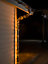Guirlande lumineuse LED intérieure et extérieure blanc chaud câble vert 4,69 m