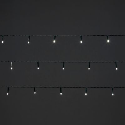 Guirlande lumineuse LED intérieure et extérieure blanc froid câble vert 5,2 m