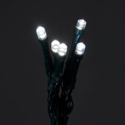 Guirlande lumineuse LED intérieure et extérieure blanc froid câble vert 5,2 m