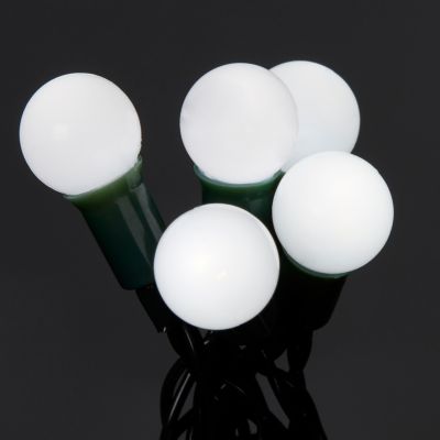 Guirlande lumineuse LED intérieure et extérieure blanc froid câble vert 8 fonctions 13,52 m décor boule