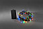 Guirlande lumineuse LED intérieure et extérieure multicolore câble noir 2,45 m
