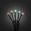 Guirlande lumineuse LED intérieure et extérieure multicolore câble noir 2,9 m