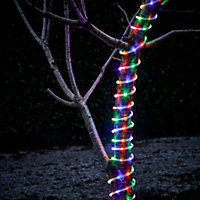 Guirlande lumineuse LED intérieure et extérieure multicolore câble noir 8 m