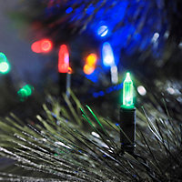Guirlande lumineuse LED intérieure et extérieure multicolore câble vert 1,98 m