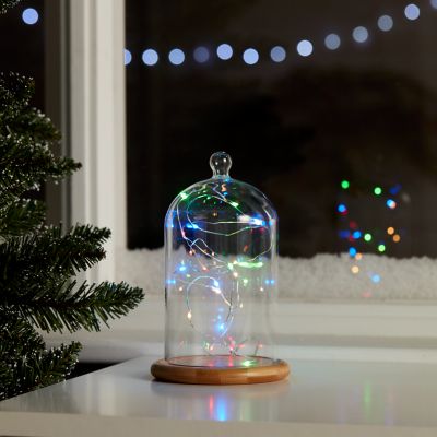 Guirlande lumineuse LED intérieure multicolore câble argenté 1,8 m