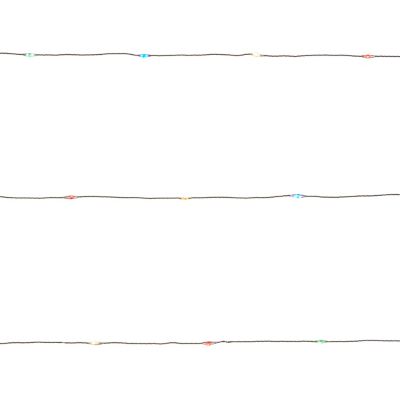 Guirlande lumineuse LED intérieure multicolore câble argenté 1,8 m