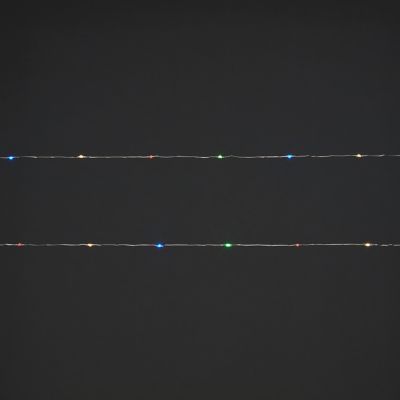 Guirlande lumineuse LED intérieure multicolore câble argenté 1,8 m
