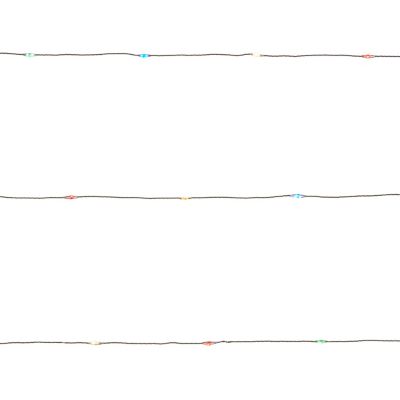 Guirlande lumineuse LED intérieure multicolore câble argenté 8 m