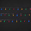 Guirlande lumineuse LED intérieure multicolore câble transparent 8 fonctions 11 m