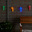 Guirlande lumineuse LED intérieure multicolore câble transparent 8 fonctions 2 m