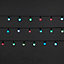 Guirlande lumineuse LED intérieure multicolore câble vert 1 fonction 13 m
