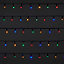 Guirlande lumineuse LED intérieure multicolore câble vert 8 fonctions 35 m