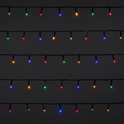 Guirlande lumineuse 36,5M 900 led ambré 8 animations câble vert