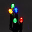 Guirlande lumineuse LED intérieure multicolore câble vert 8 fonctions 55 m