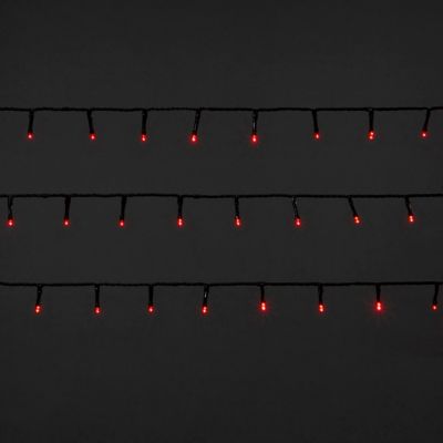 Guirlande lumineuse LED intérieure rouge câble vert 8 fonctions 20 m