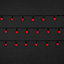 Guirlande lumineuse LED intérieure rouge câble vert 8 fonctions 25 m