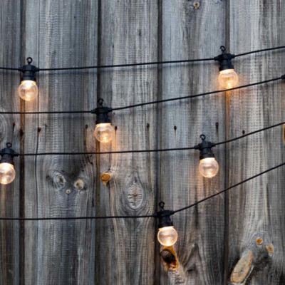 Guirlande lumineuse LED Party Clear 20 Lumisky 50 lm 1W IP44 blanc chaud L.8,7m guinguette noir brillant