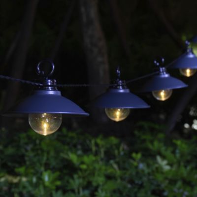 Guirlande lumineuse LED solaire 10 lumières IP44 blanc chaud L.7,05m gris foncé