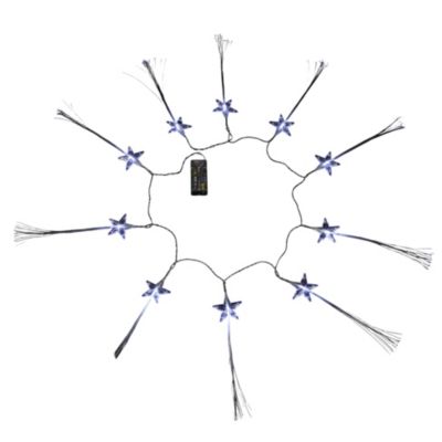 Guirlande Lumineuse LED Étoiles Fibre Optique 10 LED Blanc