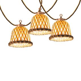 Guirlande lumineuse MALY LIGHT HYBRID Beige Bambou 8m