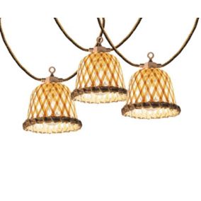 Guirlande lumineuse MALY LIGHT HYBRID Beige Bambou et corde 8m