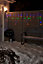Guirlande lumineuse Rideaux câble transparent 300 LED multicolore