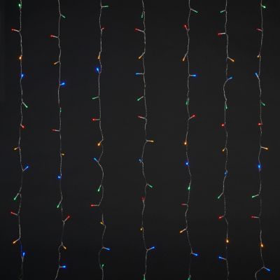 Guirlande lumineuse rideaux extérieur 240 LED RGB IP44 3.6W L.13,5m câble transparent